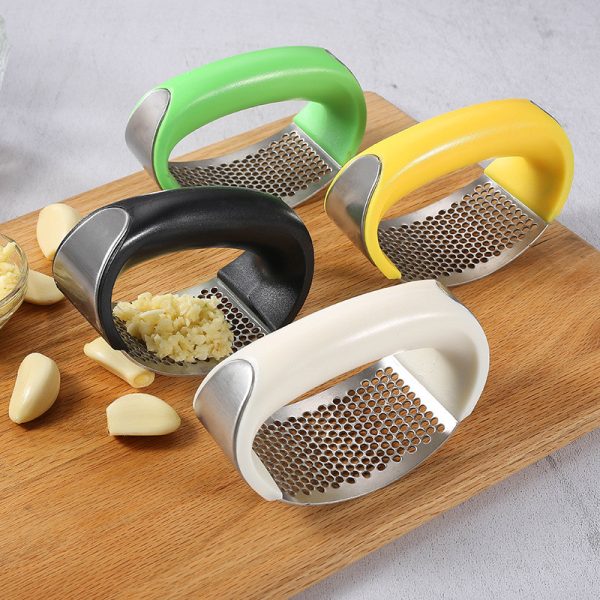 Stainless Steel Garlic Press Rocker – Easy-Clean Garlic Crusher & Mincer
