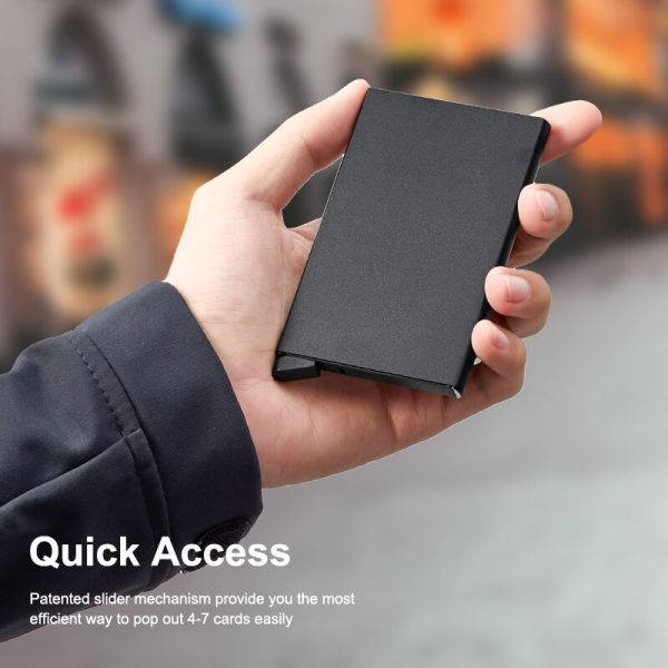Pop_up Card Holder | Anti-theft Id Credit Card Holder Thin Aluminum Metal Wallet