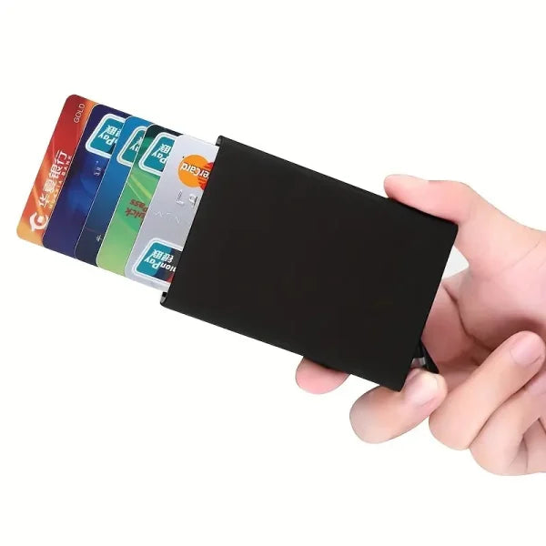 Pop_up Card Holder | Anti-theft Id Credit Card Holder Thin Aluminum Metal Wallet
