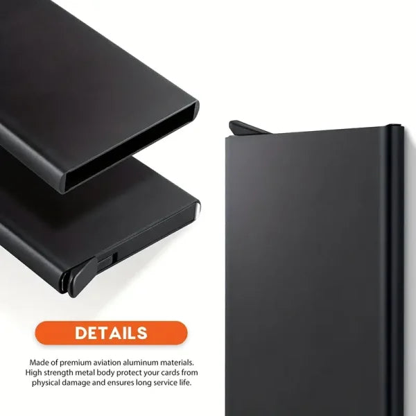 Pop_up Card Holder | Anti-theft Id Credit Card Holder Thin Aluminum Metal Wallet