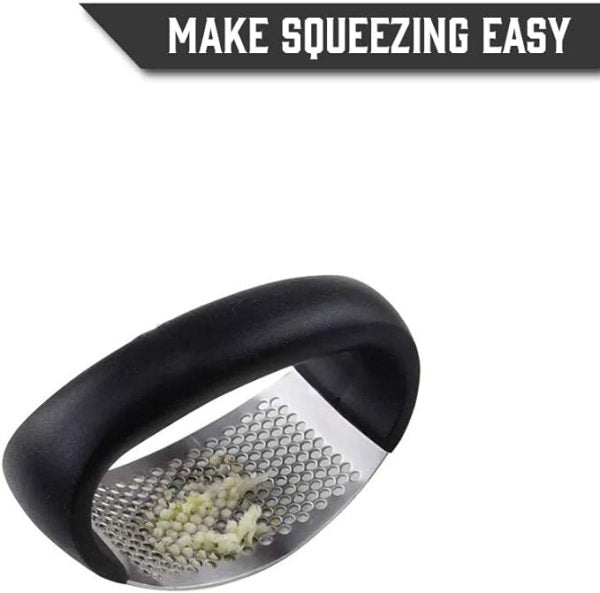 Stainless Steel Garlic Press Rocker – Easy-Clean Garlic Crusher & Mincer