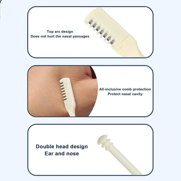 Portable Manual Nose Hair Trimmer – Stainless Steel, Safe & Washable (2-Pack)