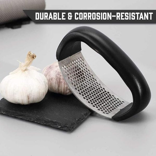 Stainless Steel Garlic Press Rocker – Easy-Clean Garlic Crusher & Mincer