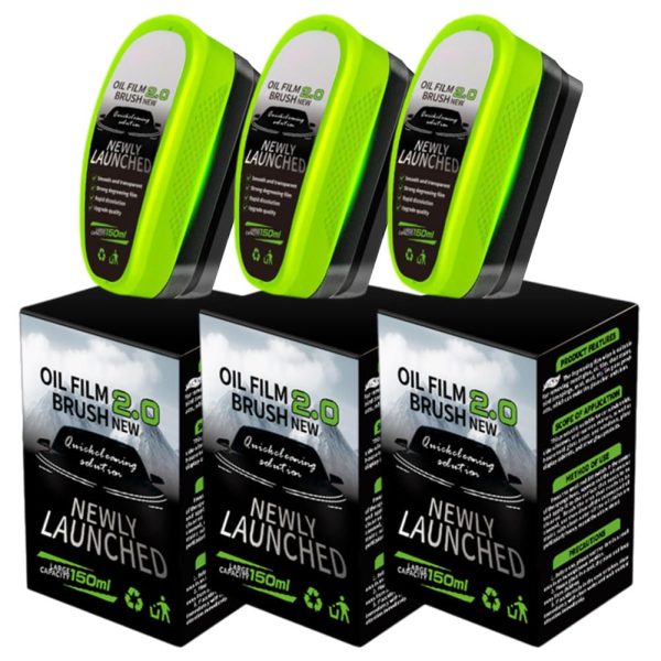 Oil Film Brush 2.0 with Extra Liquid-Clear Vision Car Windshield Cleaner (1pc)