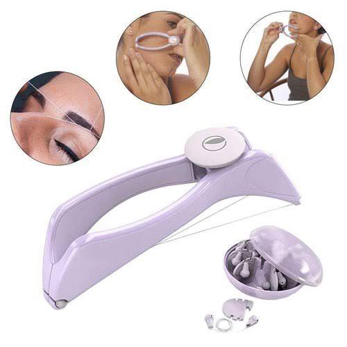 Eyebrow Threading Tool – Modern Plastic Cotton Facial & Body Hair Remover For Women – Random Color