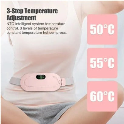 Digital Heating & Vibrating Period Pad – Electric Menstrual Pain Relief Belt