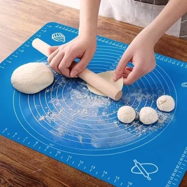 Silicone Baking Mat with Measurements – Non-Stick Roti, Dough & Cookie Sheet Oven Liner