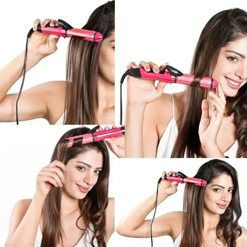 2 in 1 Hair Straightener-Fast Heat, Sleek Results